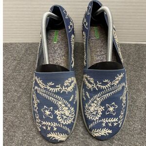 Baretraps Kessie Wmns 10 M Blue Embroidered Memory Foam Slip On Loafers BT25171